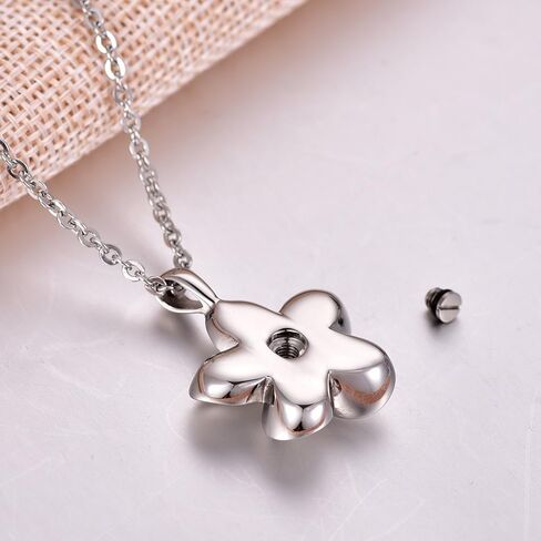 Plumeria Flower Cremation Jewelry Memorial Ashes Holder Urn Pendant Necklace Memorial Keepsake in Saudi Arabia