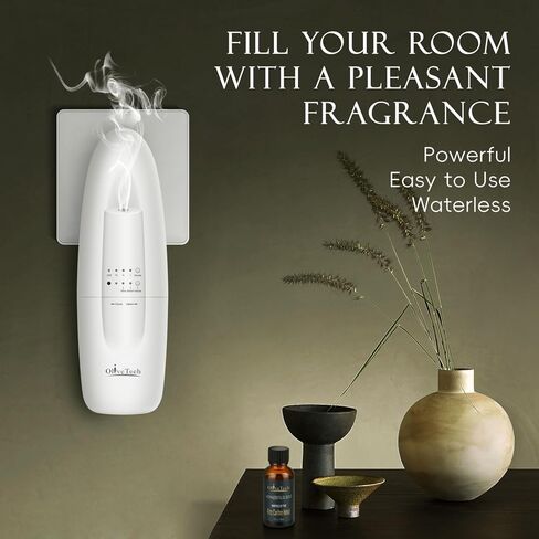 قم بتوصيل موزع الروائح، موزع الزيوت العطرية بدون ماء من OliveTech، يغطي مساحة تصل إلى 500 قدم مربع. قدم، موزع روائح الفنادق، موزع روائح العلاج العطري للمنزل والمكتب، 1 × 30 مل من الزيت العطري المتضمن in Kuwait
