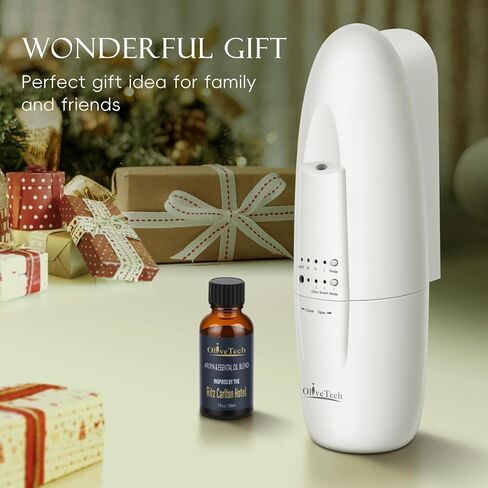قم بتوصيل موزع الروائح، موزع الزيوت العطرية بدون ماء من OliveTech، يغطي مساحة تصل إلى 500 قدم مربع. قدم، موزع روائح الفنادق، موزع روائح العلاج العطري للمنزل والمكتب، 1 × 30 مل من الزيت العطري المتضمن in Kuwait