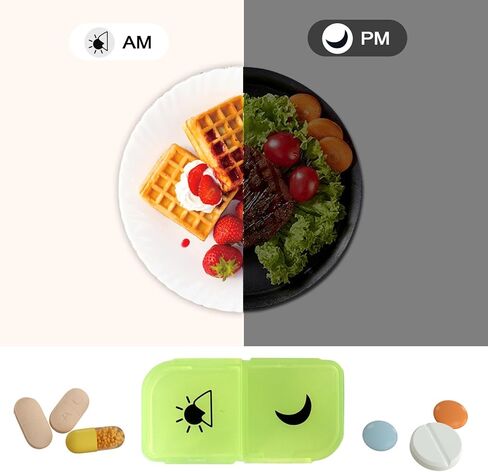 Pill Organizer 2 Times a Day - CHIPNEW Food Grade Medicine Organizer -7 Day Large Detachable Travel Pill Box-Pill Container, Holder for Supplements, Vitamins, and Medications(Transparent) in Saudi Arabia