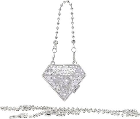 Miuco Rhinestones Clutch Purses For Women Mini Diamond Shaped Sparkly Evening Bags for Party Formal Crossbody Bag With Chain in Saudi Arabia