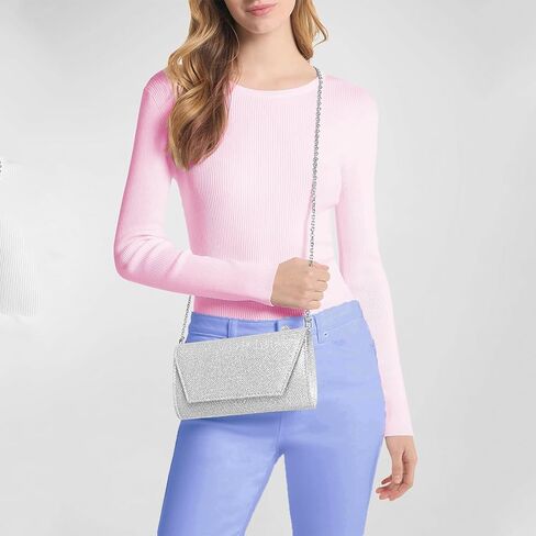 Evening Bag Clutch Purses for Women Sparkling Handbag Wedding Party Cocktail Prom Purse Crossbody Shoulder Envelope Bag in Saudi Arabia
