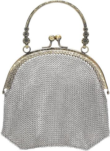 حقيبة يد كلاسيكية من Chainmail حقيبة مسائية وحقائب يد وحقائب يد من Chainmail العتيقة لحفلة موسيقية وحفلات الكوكتيل وحفلات متألقة in Kuwait