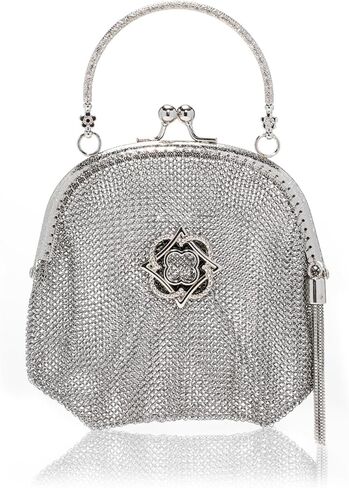 حقيبة يد كلاسيكية من Chainmail حقيبة مسائية وحقائب يد وحقائب يد من Chainmail العتيقة لحفلة موسيقية وحفلات الكوكتيل وحفلات متألقة in Kuwait