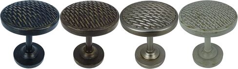 MERIVILLE Set of 2 Woven Window Drapery Medallion Holdbacks, Curtain Tiebacks, Wall Hook, Tassel Holder, Pewter in Saudi Arabia
