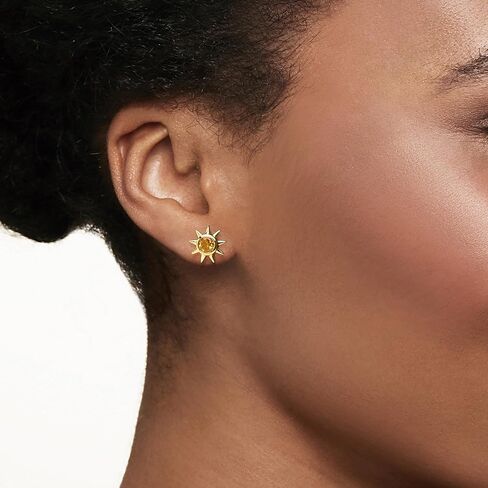Ross-Simons 4mm Cultured Pearl and .60 ct. t.w. Multi-Gemstone Sun and Moon Mismatched Earrings in 18kt Gold Over Sterling in Saudi Arabia