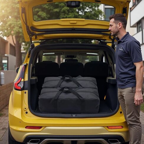 Extra Large Heavy Duty Duffle Bag - Foldable Storage Organizer for Camping Chairs, Grill Tools, Tent, Yoga Mat, Fishing Gear & Tool Kits with Shoulder Strap (52L-27.56''(L)x9.45''(W)x12.2''(H)) in Saudi Arabia