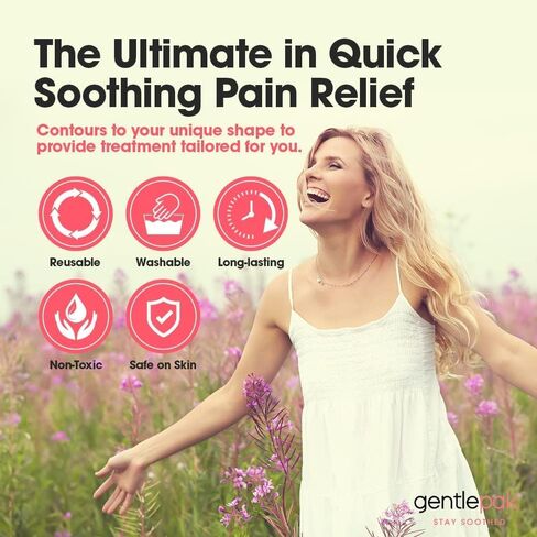 Gentlepak Reusable Perineal Ice & Heat Paks with Washable Sleeves for Postpartum, Pregnancy & Hemorrhoid Pain Relief, Multi Use Kids, Muscle, Vaginal Discomfort (2-Pack Tube) in Saudi Arabia