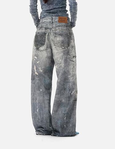 Aelfric Eden Baggy Vintage Washed Jeans Wide Leg Denim Casual Pants Unisex Loose Streetwear Trouser in Saudi Arabia