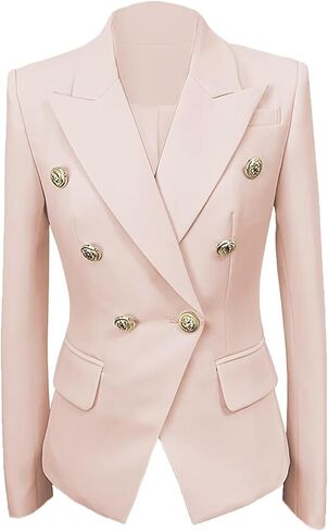 Womens Casual Blazers Long Sleeve Lapel Button Suit Jackets Slim Fit Work Office Blazer Jacket for Women in Kuwait
