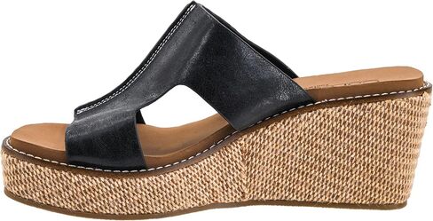 أحذية Corkys Footwear Kiss N Tell سهلة الارتداء للسيدات - تتميز بنعل داخلي مبطن من مادة EVA بتوقيع Corkys للارتداء طوال اليوم، وتصميم سهل الارتداء، وشريط علوي عصري على شكل حرف "H" in Kuwait