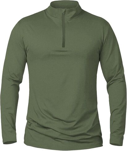 Mens Quarter Zip Pullover Sweatshirts - UPF 50+ Moisture Wicking & Breathable Sun Protection Golf Shirt in Saudi Arabia