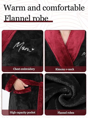 Jecery Mamasaurus Plush Robe for Mom Her Valentines Gift from Husband Daughter Son Funny Dinosaur Fluffy Warm Bathrobe Gifts Mother Birthday Gifts Idea for Mom Wife Women Valentine's Day Mothers Day in Saudi Arabia
