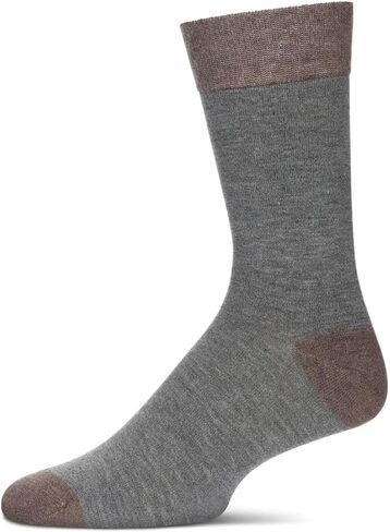 MeMoi Men's Fancy Heels Luxuriously Soft Cashmere Blend Crew Socks Medium Gray Heather 10-13 in Saudi Arabia