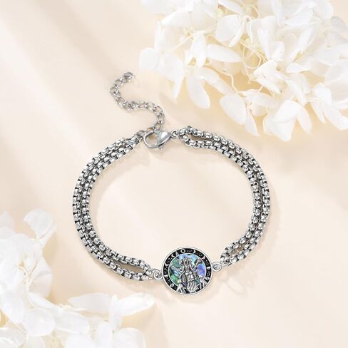 CRMAD 925 Sterling Silver Hecate Bracelet Jewelry for Women Moon Phase Goddess Bracelet Jewelry in Saudi Arabia