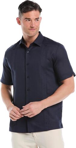 Cubavera Mens Linen Blend Guayabera Short Sleeve Button-Down Shirt (Available in Big & Tall) in Saudi Arabia