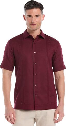 Cubavera Mens Linen Blend Guayabera Short Sleeve Button-Down Shirt (Available in Big & Tall) in Saudi Arabia