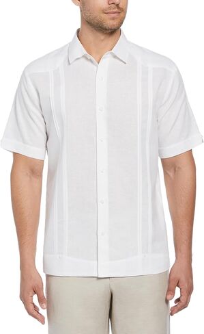 Cubavera Mens Linen Blend Guayabera Short Sleeve Button-Down Shirt (Available in Big & Tall) in Saudi Arabia