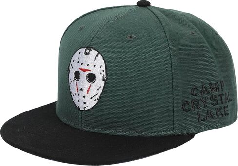 Friday The 13th Jason Mask Traditional Snapback Cap Green in Saudi Arabia