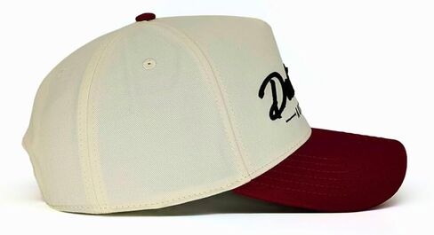 Dad Crew Natural & Red Two-Tone A-Frame Vintage Trucker Hat in Saudi Arabia