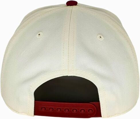 Dad Crew Natural & Red Two-Tone A-Frame Vintage Trucker Hat in Saudi Arabia