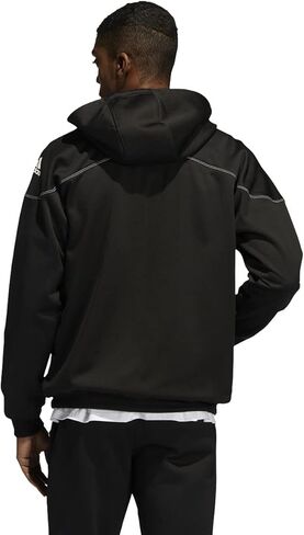 Adidas Mens Stadium Full Zip Hoodie 2XL Black-White in Saudi Arabia