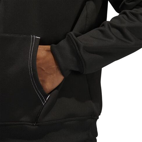 Adidas Mens Stadium Full Zip Hoodie 2XL Black-White in Saudi Arabia