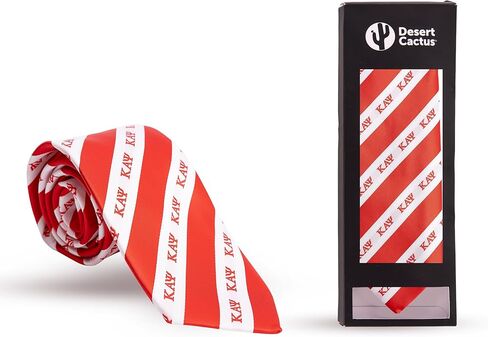 Desert Cactus Kappa Alpha Psi Neck Tie Kappas Fraternity Greek Formal Occasion 100% Polyester Necktie with Logo, Officially Licensed (Style E) in Saudi Arabia