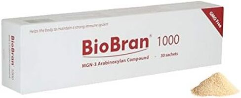 BioBran MGN-3 - معزز فعال للغاية لجهاز المناعة، من تحطيم نخالة الأرز مع الإنزيمات من فطر الشيتاكي (1000 مجم، 30 كيسًا) صنع في اليابان، شحن سريع مجاني عبر DHL إلى جميع أنحاء العالم in Saudi Arabia