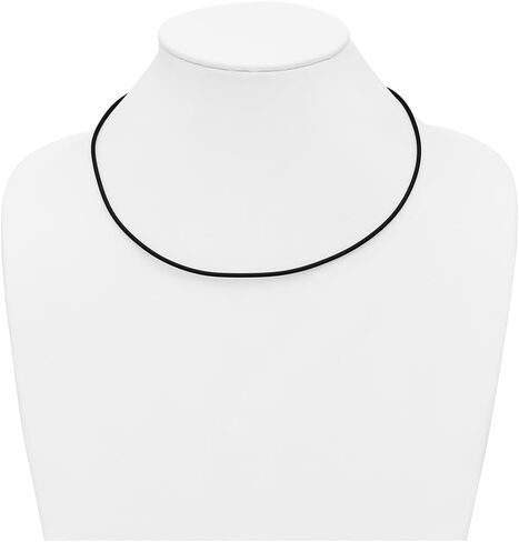 Jewels By Lux Gold Filled 18inch 2mm Black Rubber Cord Necklace in Saudi Arabia