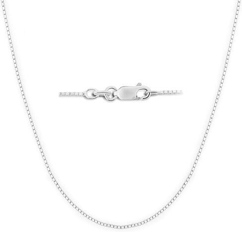 KIVI 925 Sterling Silver Chain Necklace for Women Italian Fininsh 2mm Box Chain Necklace Trendy Womens Jewelry in Saudi Arabia