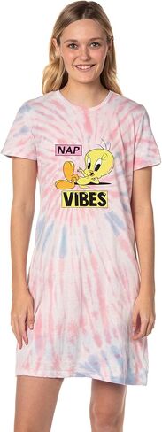 INTIMO Looney Tunes Women's Tweety Bird Nap Vibes Nightgown Sleep Pajama Dress For Adults in Saudi Arabia