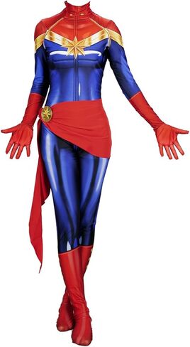 Womens Girls Superhero Cosplay Costume Halloween Spandex Jumpsuit Costume 3D Style Cosplay Suit in Saudi Arabia