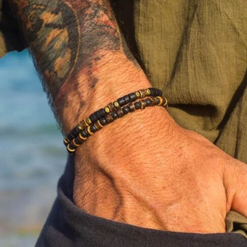 Gothic Bracelet Adjustable Punk Braided Leather Multilayer Grunge Set Bracelets Emo Metal Cuff Wrap Bangles Meaningful Gift in Saudi Arabia