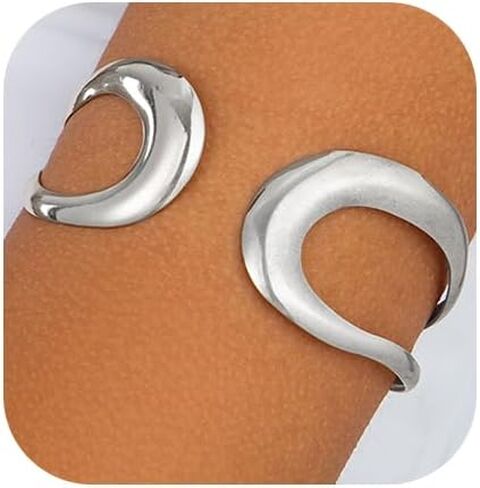 Arm Cuff for Women Gold Upper Arm Bracelet Minimalist Adjustable Cuffs Bangle Punk Dress Jewelry in Saudi Arabia