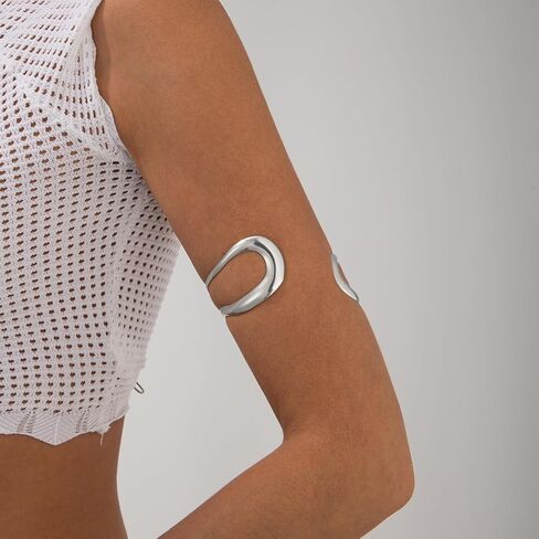 Arm Cuff for Women Gold Upper Arm Bracelet Minimalist Adjustable Cuffs Bangle Punk Dress Jewelry in Saudi Arabia