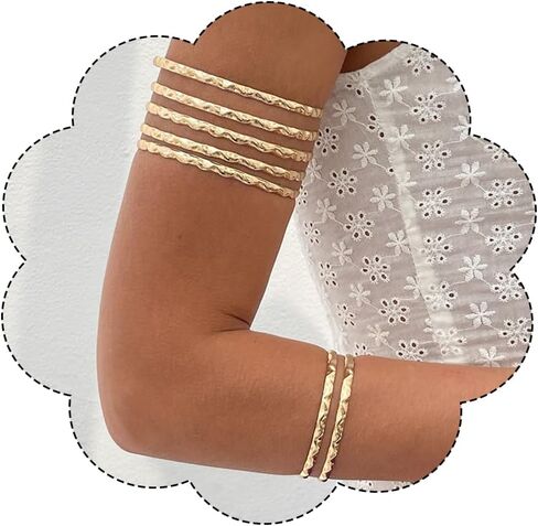 Arm Cuff for Women Gold Upper Arm Bracelet Minimalist Adjustable Cuffs Bangle Punk Dress Jewelry in Saudi Arabia
