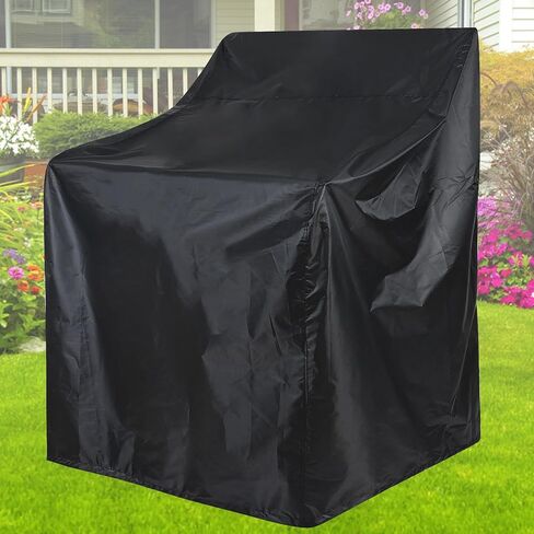 Outdoor Chair Covers, Patio Furniture Covers Waterproof Lounge Chair Covers Outdoor Chairs for All Weather Protection, Black Chair Cover in Saudi Arabia