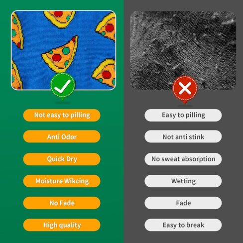 4 أزواج من الجوارب الرجالية المرحة، جورب بتصميم مرح مجنون بنمط طعام مبتكر، الهدية المفضلة للعائلة والأصدقاء. in Kuwait