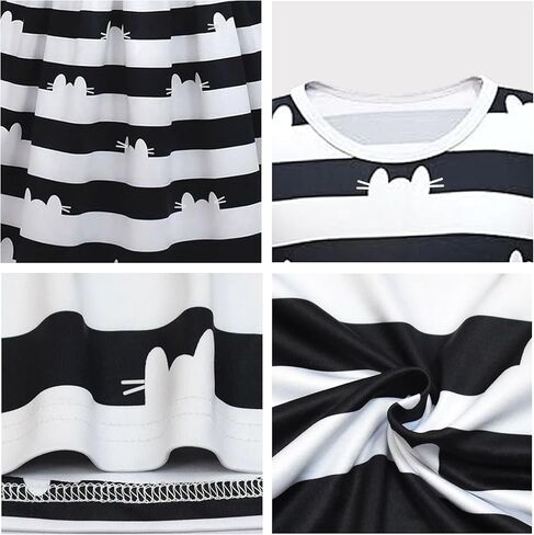 Cat Costume Ruffle Sleeve Casual Dresses With Headband Wallet And Glasses Halloween Birthday Party Outfits in Saudi Arabia