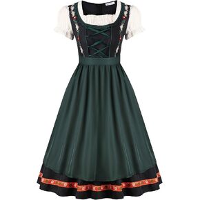 زي مهرجان أكتوبر النسائي قطعتين، فستان درندل البافاري للنساء مع مريلة، زي خادمة البيرة in Kuwait