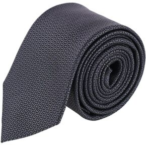 Trafalgar Men's The Monte Bello Interlocked Silk Big and Tall Necktie, Graphite in Saudi Arabia