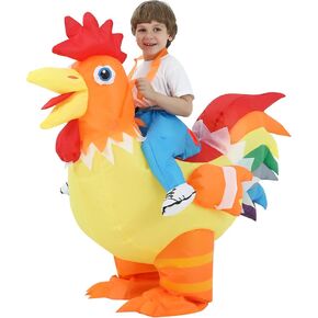 زي الدجاج القابل للنفخ للبالغين، زي الديك المضحك، زي ركوب الدجاج، أزياء الهالوين للرجال والنساء، أزياء تنفجر للبالغين in Kuwait