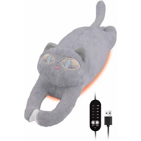 وسادة تسخين للقطط لتشنجات الدورة الشهرية، 5 إعدادات للحرارة، إيقاف تلقائي، وسادة حرارية كهربائية محمولة USB، ناعمة سميكة، حيوان محشو، لطيف كيتي أكثر دفئًا لتخفيف آلام الجسم، راحة مرافقة، مساعدة على الاسترخاء، هدية in Kuwait