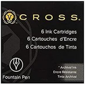 Cross Fountain Pen Ink Cartridge - Blue (six per card) in Kuwait