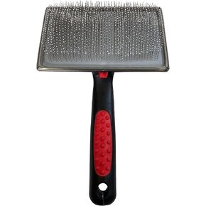 Ryan's Pet Supplies Paw Brothers Soft Flat Slicker Brush مع نصائح دبوس مغلفة ، كبيرة/X-Large لمحترفي العدسيين in Kuwait