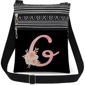 A-Z Letters Crossbody Bag Personalized Present for Women Wedding Birthday Beach Holiday Mom Teachers Friends in Saudi Arabia