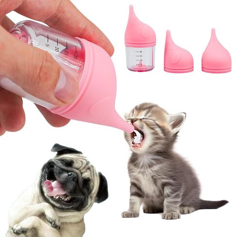 Puppy Bottles for Nursing，Kitten Bottles for Nursing，Pet Feeding Bottle，(Yellow - 20ml) in Kuwait
