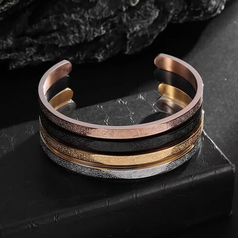Ayatul Kursi Cuff Bracelet for Women Islam Eid Islamic Jewelry Gifts Stainless Steel Muslim Quran Allah Arabic Bangles Bracelets in Saudi Arabia