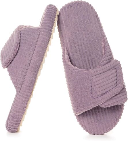 شباشب Dokela النسائية لتقويم العظام شباشب منزلية من الإسفنج الذكي | دعم القوس، مقدمة مفتوحة، خطاف وحلقة قابلة للتعديل، لالتهاب اللفافة الأخمصية في الأماكن المغلقة والمفتوحة، أحذية غرفة النوم in Kuwait